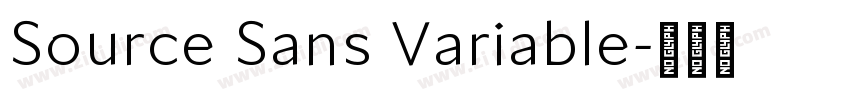 Source Sans Variable字体转换